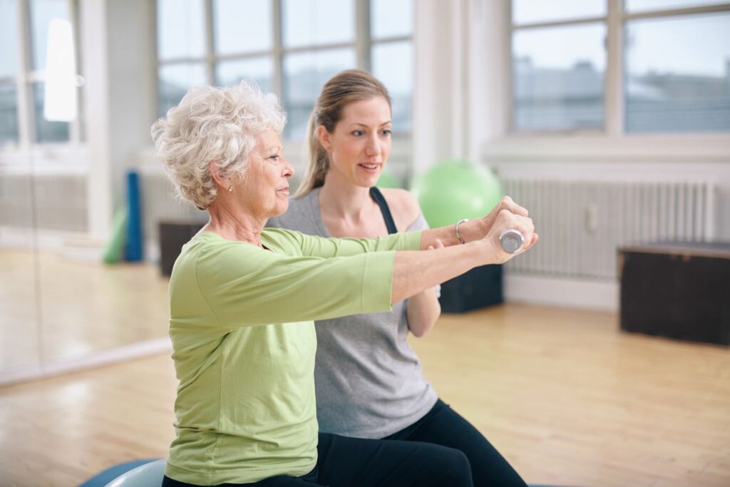 Exercise with caregiver